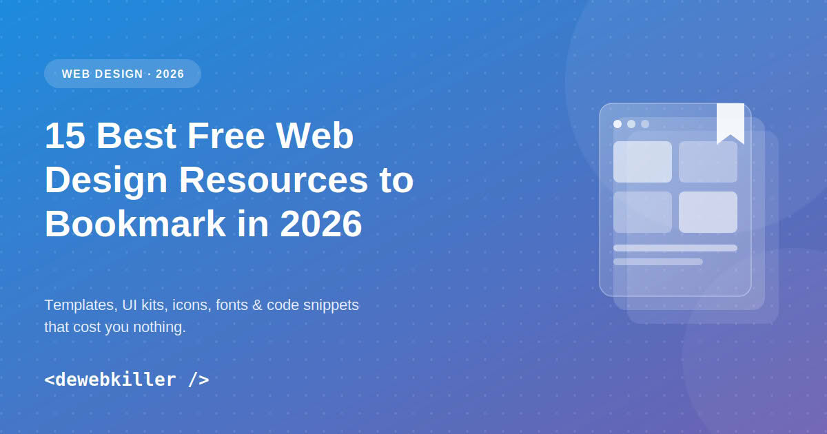 FREE Web design resources website to bookmark in 2026