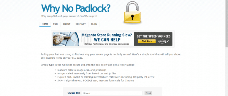 SSL Padlock error
