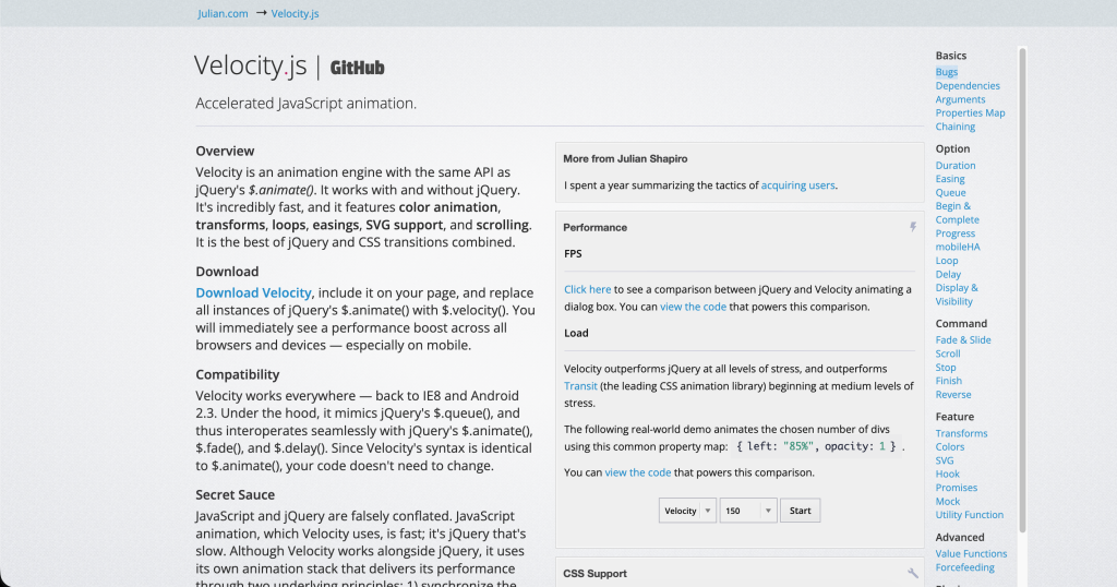 Velocity js