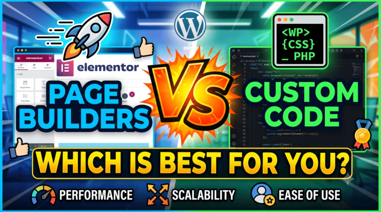 Page Builders vs Custom Code WordPress